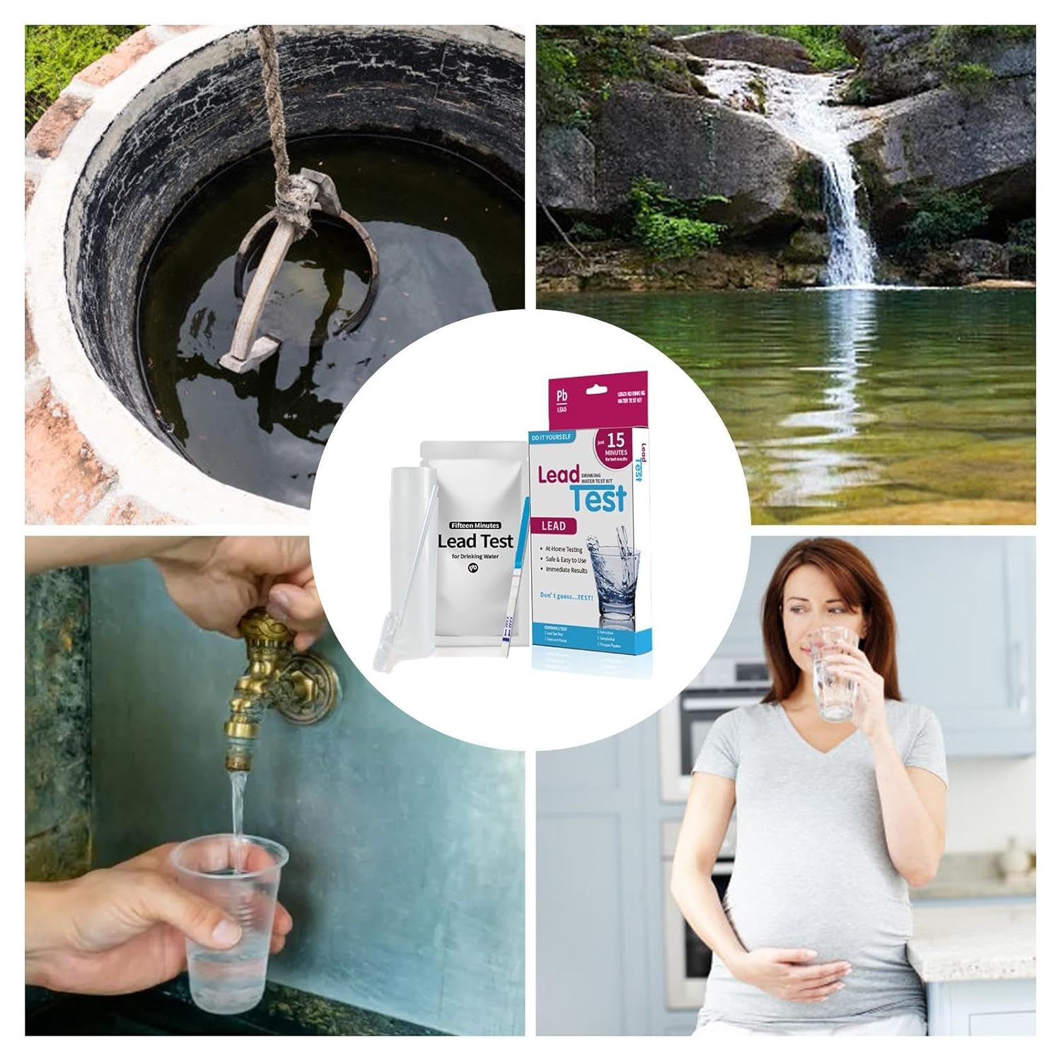 Hard Water Test Kit,Sensitive Lead in Water Test Kit | Home Purity Strips for Aquarium, Pool, Well & Tap, Detection to 15PPB