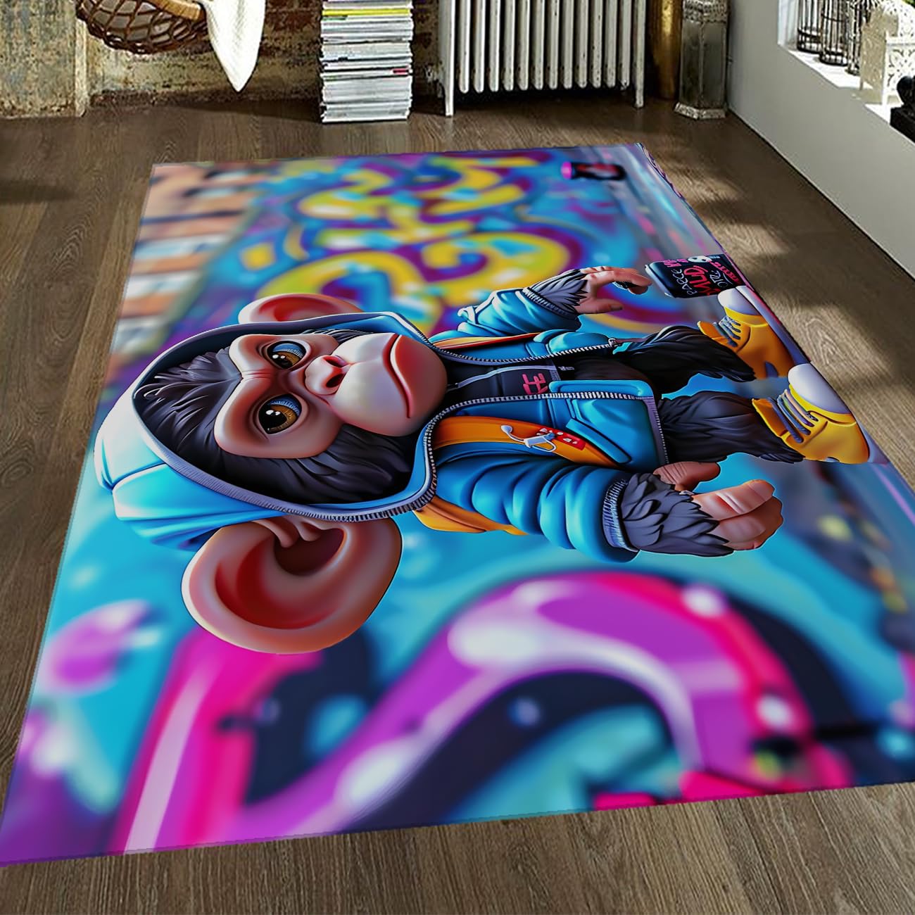 Tapis chambre enfant antidérapant et lavable contre les taches