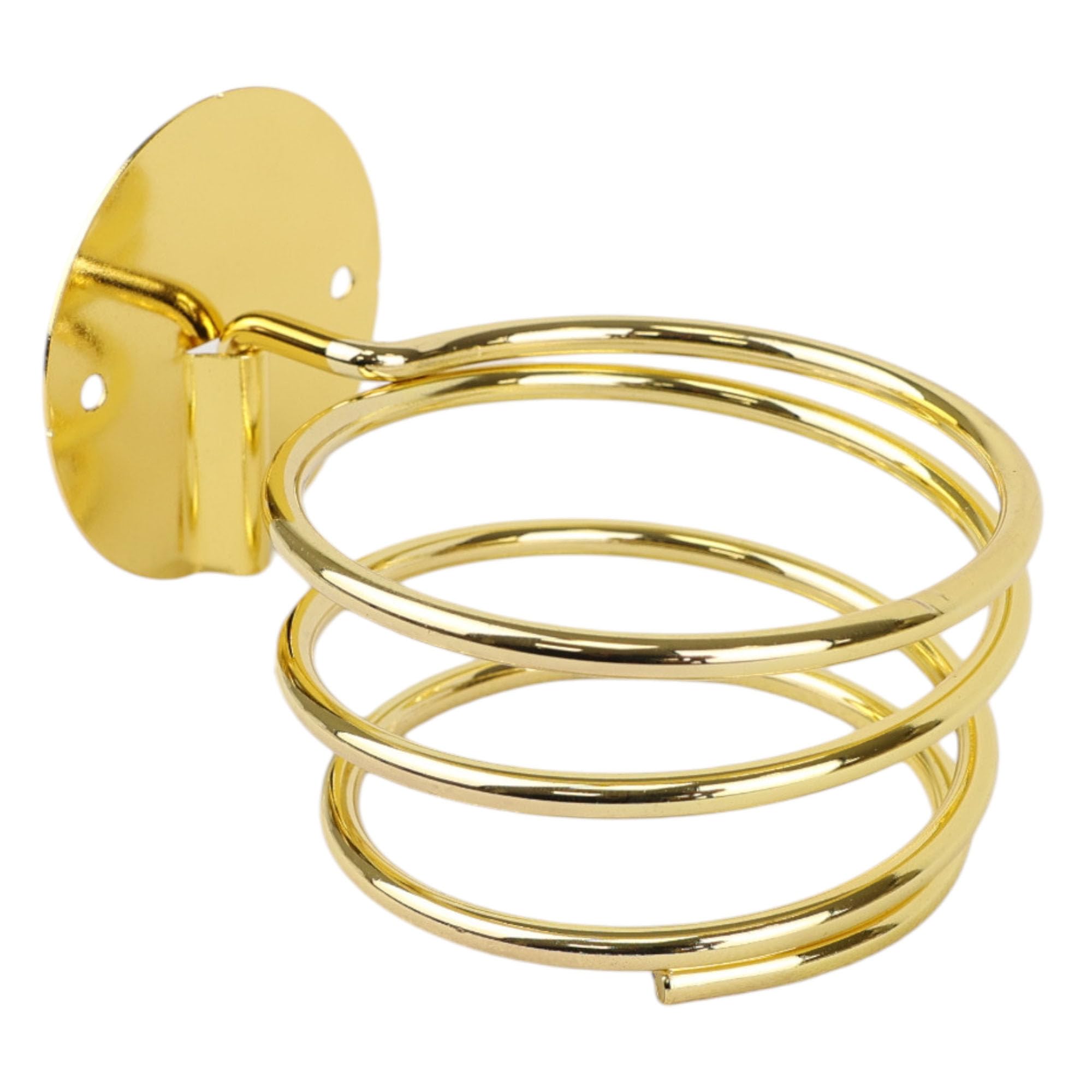 Gabri Hair Dryer Holder Wall Mounted, Hairdryer Holder, Hair Tools Organiser, Hair Dryer Stand, Sleek and Durable Bathroom Organizer (Gold (Spiral Shape))
