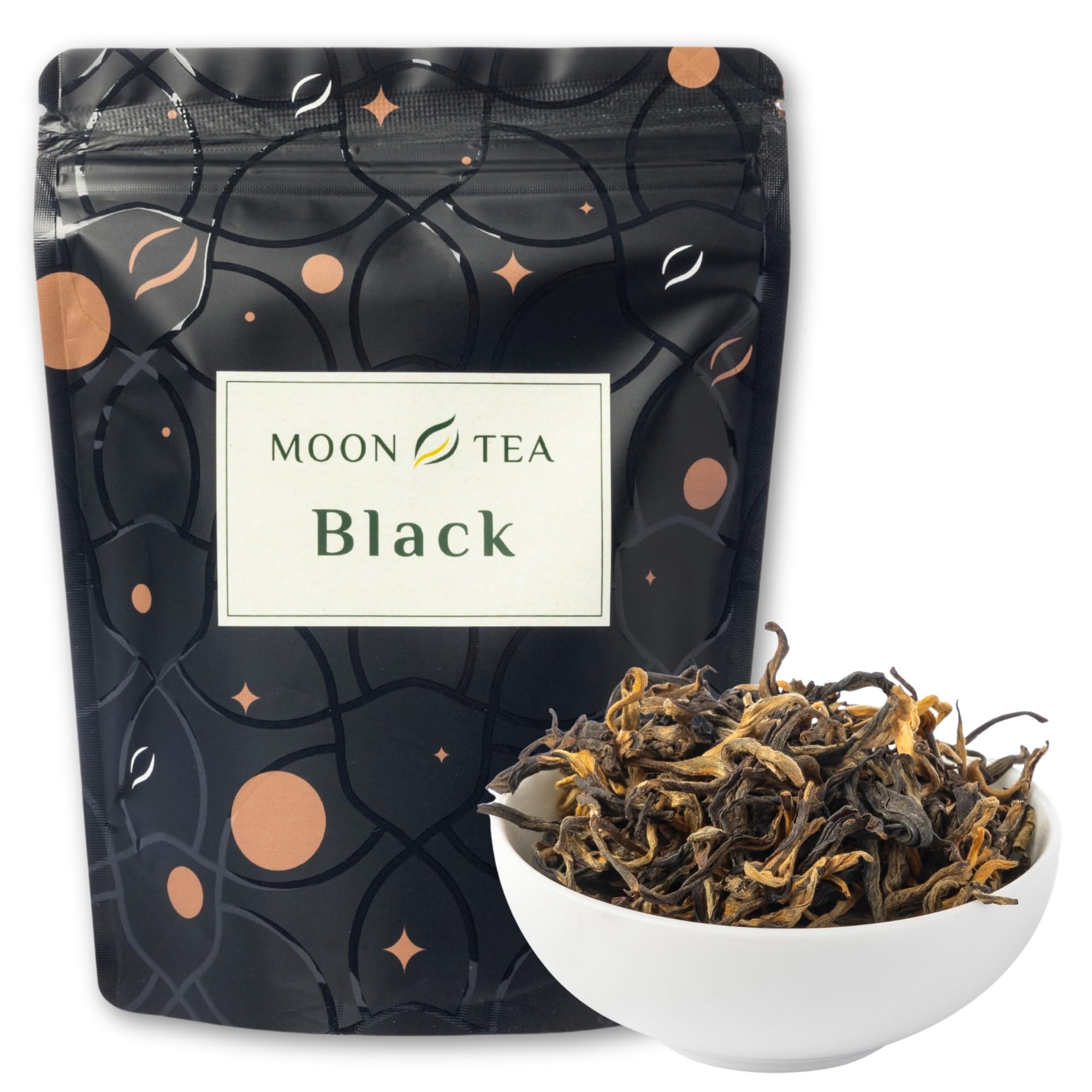 MoonTea | Té Negro Dianhong Golden Tips – Yunnan China – Brotes Dorados Seleccionados – Aroma Profundo y Refinado – Sabor Suave y Naturalmente Dulce (100 g)