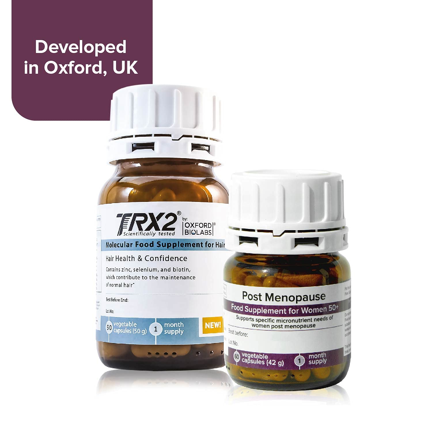 TRX2 Post Menopause Hair Pack – odżywia dojrzałe kobiece włosy – wypadanie włosów – leczenie przerzedzających się włosów z powodu menopauzy – z biotyną – na bazie naturalnej