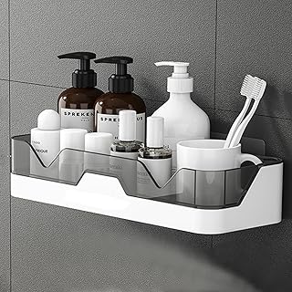 PIGPIGFLY Shower Shelf no Drilling, Plastic B...,