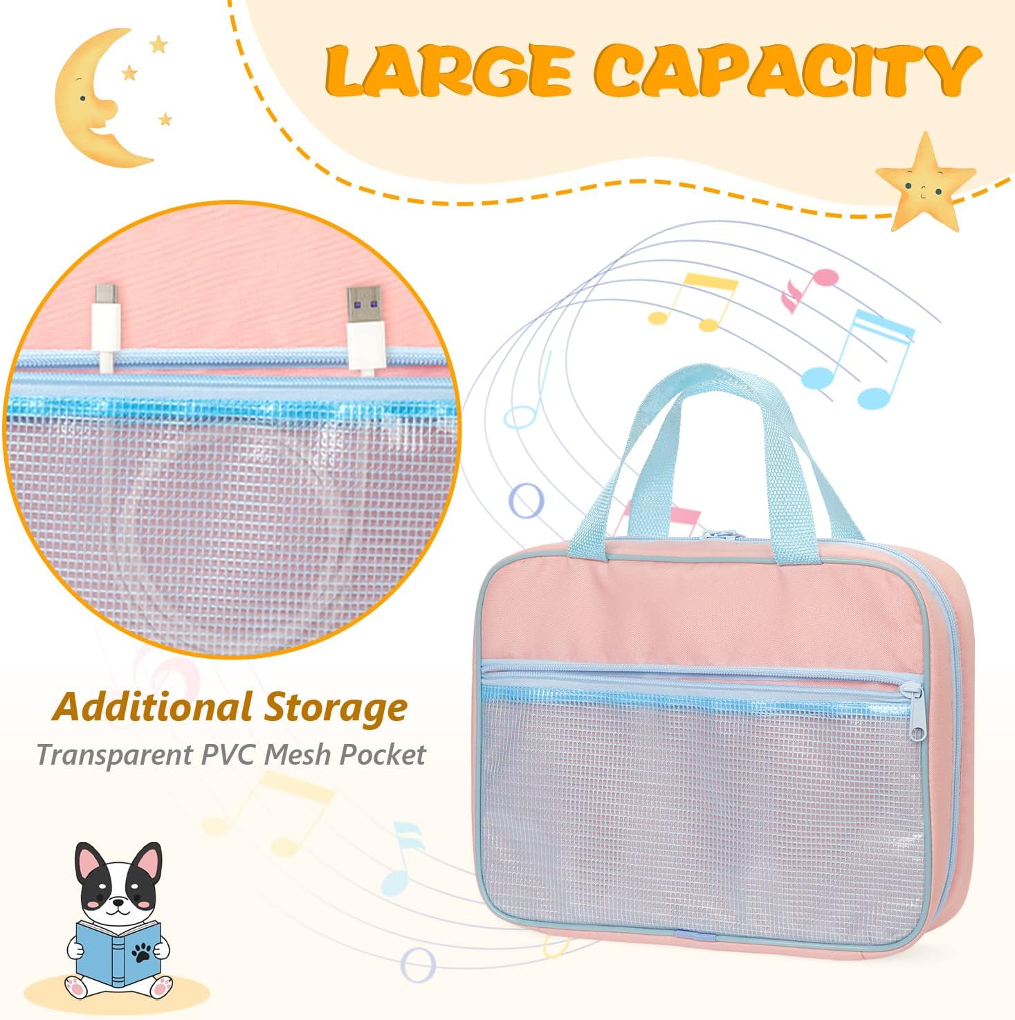 Portable Storage Bag Compatible with Leapfrog LeapReader System | Learn to Read 10 Book Mega Pack, Carrying Case for Leapfrog LeapReader Reading and Writing System