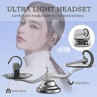 Vista 4 de Bluetooth Headset Bluetooth Earpiece for Cellphones Wireless Blue Tooth 5.2 Head Set in-Ear Piece w/Mic Microphone for Cell Phone Hands-Free Noise