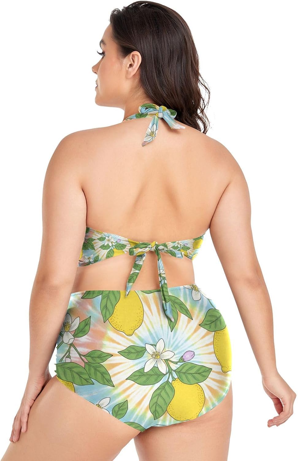MNSRUU Plus Size Swimsuits for Women Beach Womens Bikini Sets Sexy High Waisted Swimsuits Tummy Control