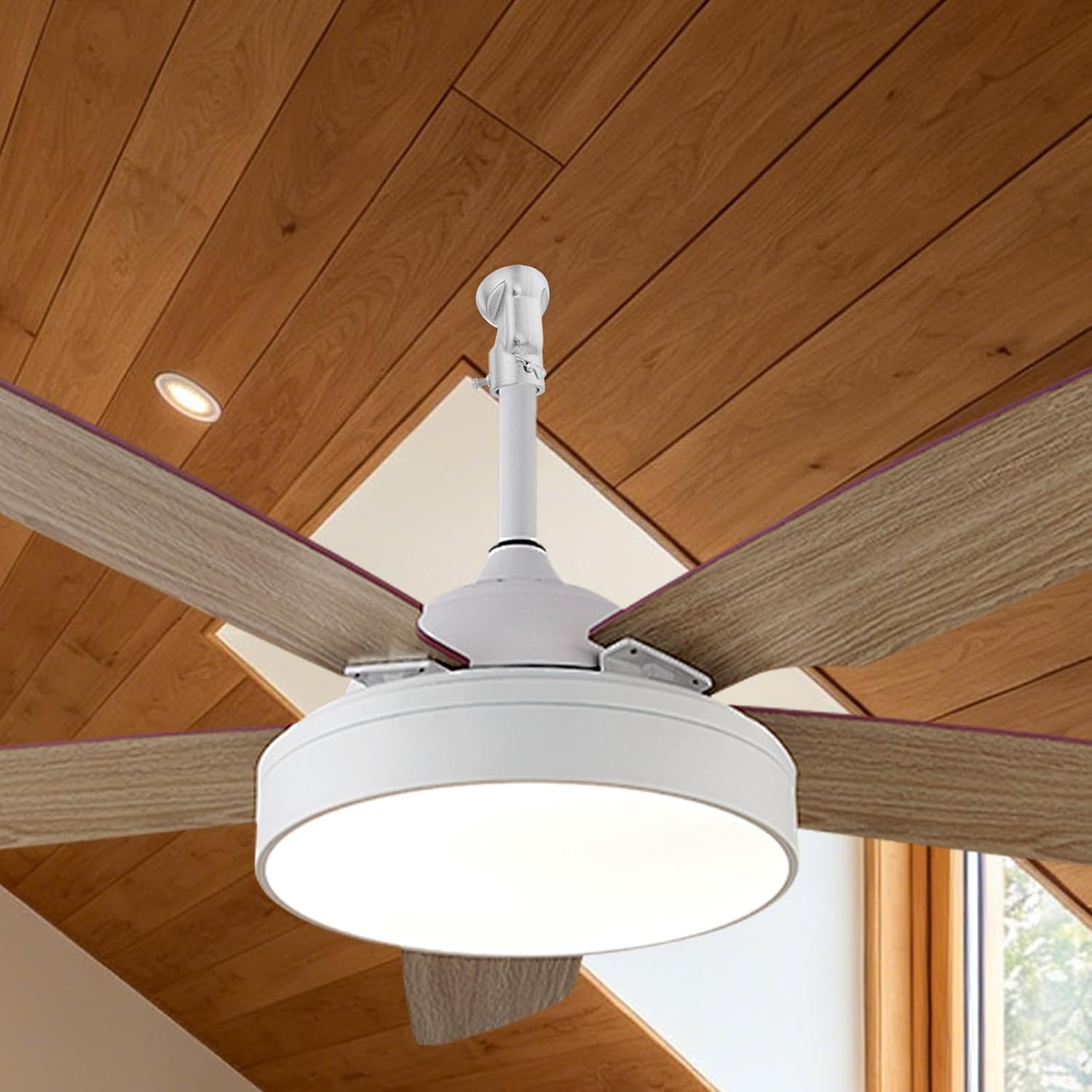 ULTECHNOVO Sloped Ceiling Fan Adapter Kit for Vaulted and Arched Ceilings to 45 Degree Adjustable Slope Heavy Duty Steel Mounting Bracket with Sturdy Support and Flexible Installation