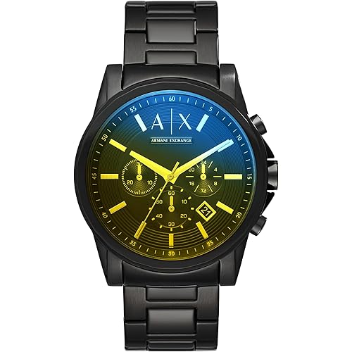 Armani Exchange AX Chronograph Watch for Men with Leather, Stainless Steel or Silicone Band