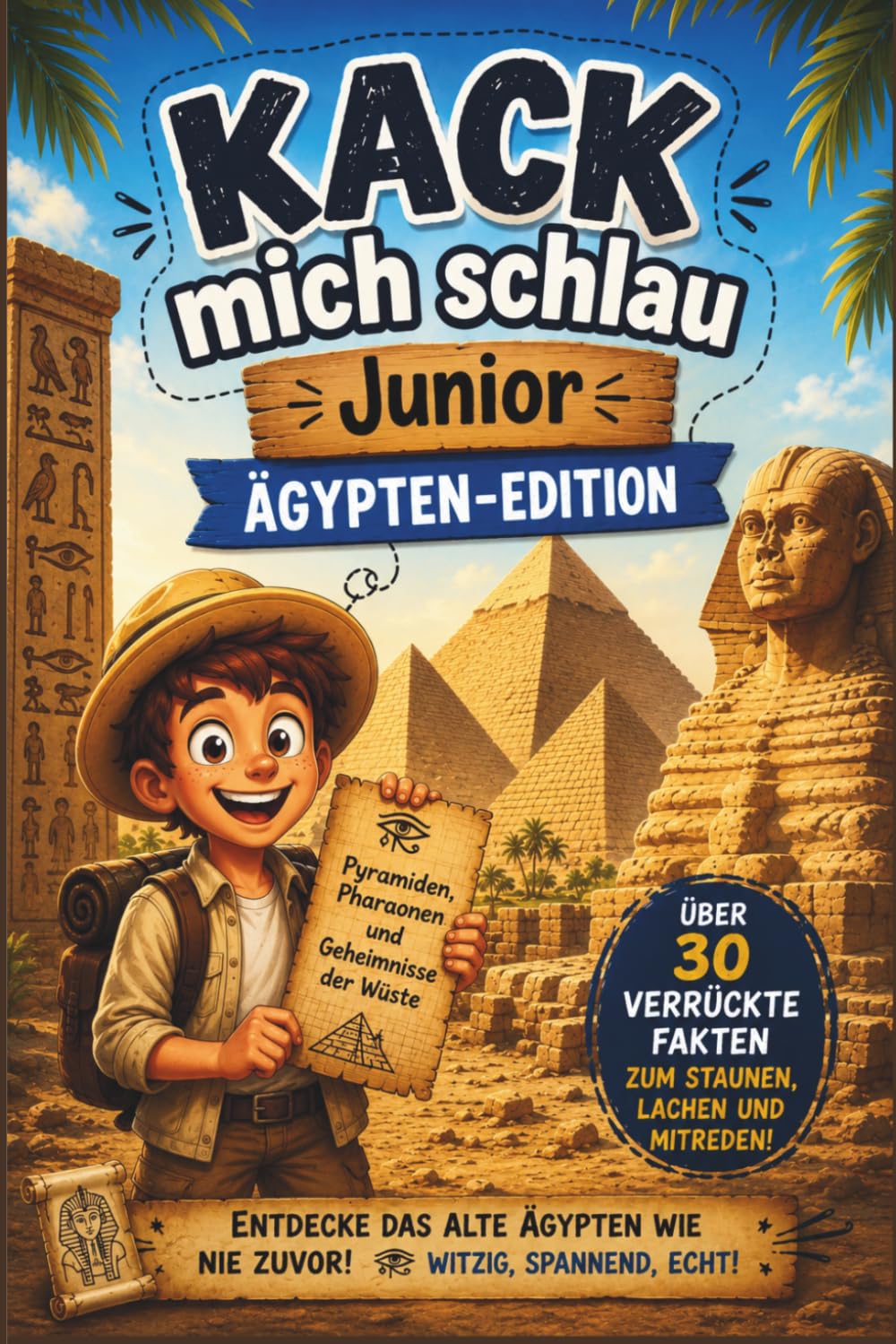 Kack mich schlau Junior: Das alte Ägypten: Das humorvolle Kinder-Sachbuch über Pyramiden, Pharaonen, Mumien und ägyptische Götter – mit 28 verrückten Fakten für Kinder ab 8 Jahren