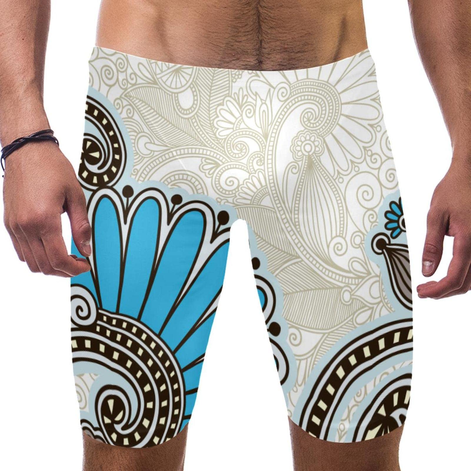 Bañador atlético de pierna cuadrada con secado rápido multicolor S 7