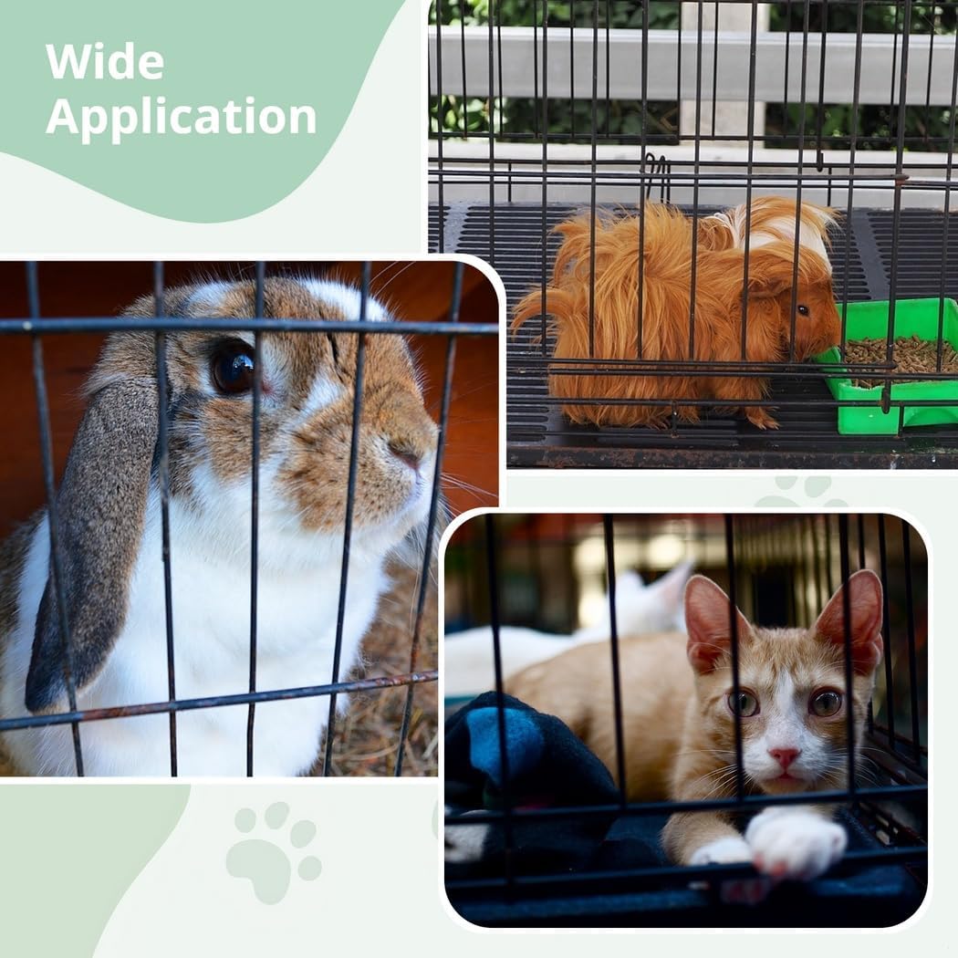 Hanging Food Water Dispenser for Pets, 1L Food Feeder and 17Oz Water Bottle Combo for Cats, Dogs, Ferrets, and More