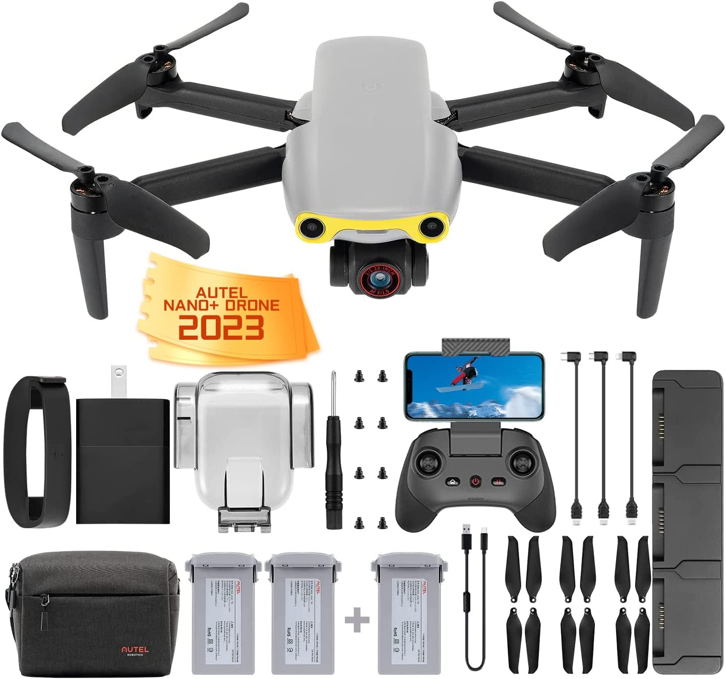 Amazon.com: Autel Robotics EVO Nano+ Premium Bundle - 249g Mini Drone ...