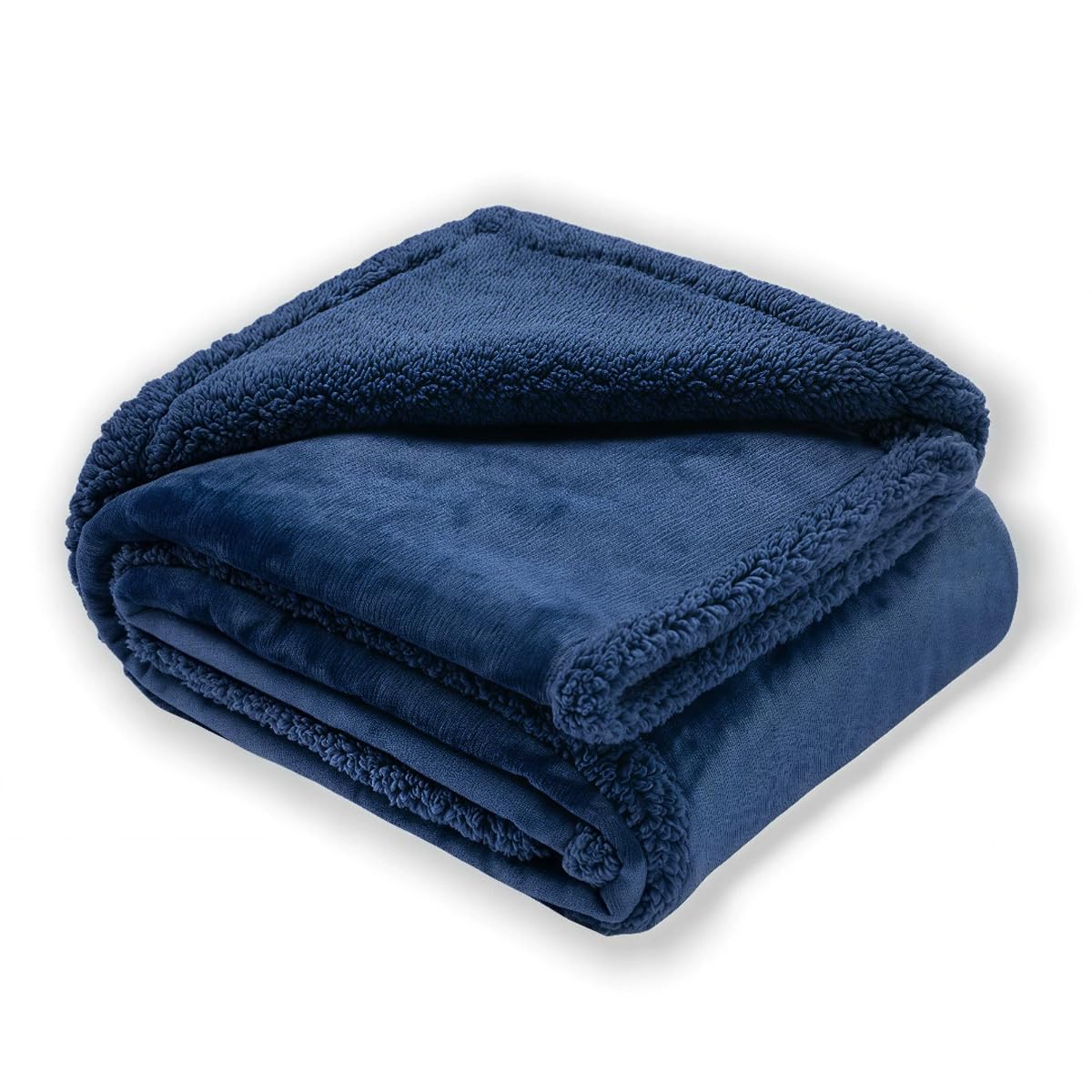 Waterproof Pet Blanket Jacquard Sherpa Fleece Dog Blankets, Washable Reversible Pet Sofa Bed Cover for Kitten Puppy, Warm Cat Dogs Throw Blanket (Navy,50x70cm)