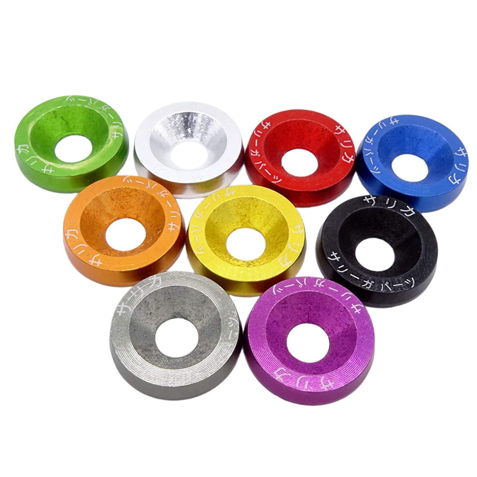 20 Pcs Rondelles + Boulons M6 Violet Aluminium – Kit Tuning Plaques D’Immatriculation & Pare-chocs, Look Sportif Et Solide !
