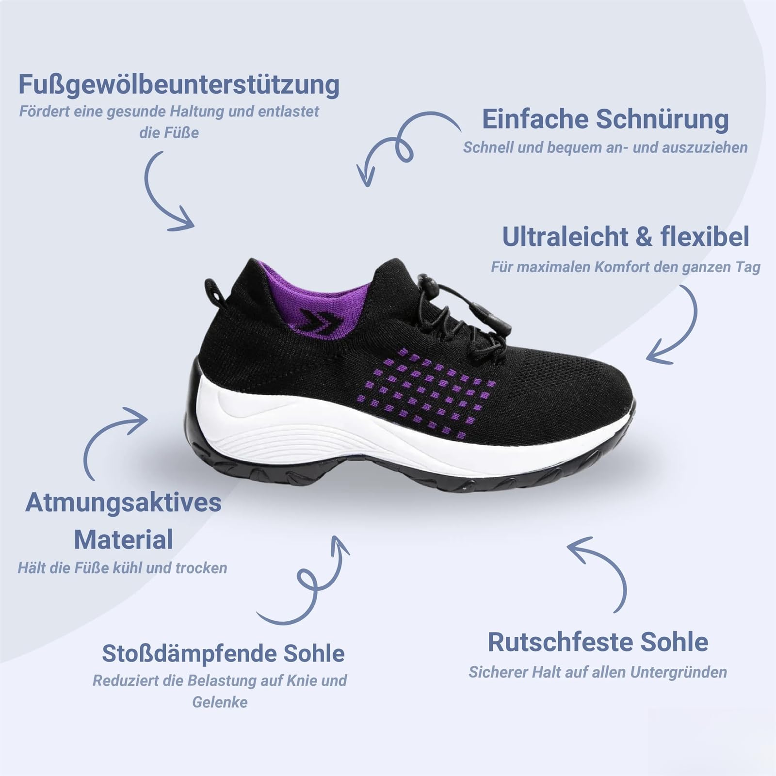 MEIION ErgoFlex Komfort Schuhe Damen Laufschuhe Atmungsaktive Trainer für Outdoor und Fitness Sportliche Sneakers für Komfort und Stabilität