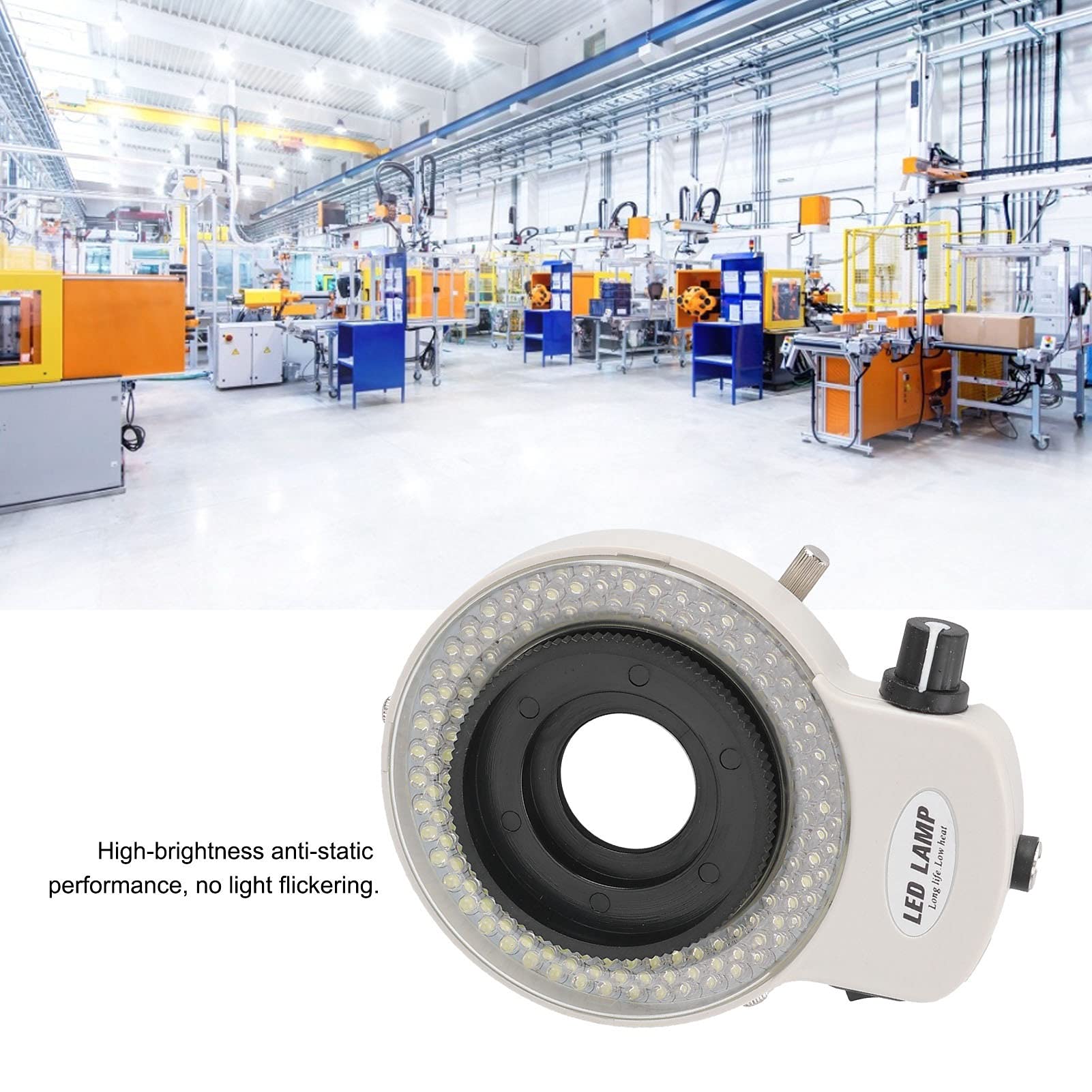 Microscopio de Luz LED Microscopio de Luz LED Fuente de Luz Luz ABS Iluminación sin Sombras para Telescopios Estéreo Cámara de Microscopio Industrial (Enchufe europeo)