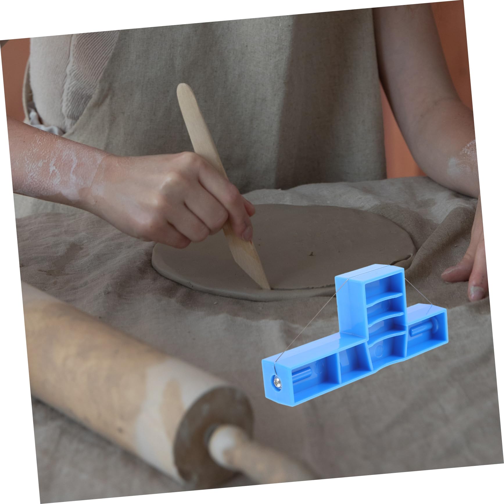 Uonlytech 5 Piezas Herramienta De Cortador De Ángulo Cerámica Esculpiendo Herramientas De Arcilla Artesanía Modelado Herramientas De Escultura De Arcilla Azul El Plastico