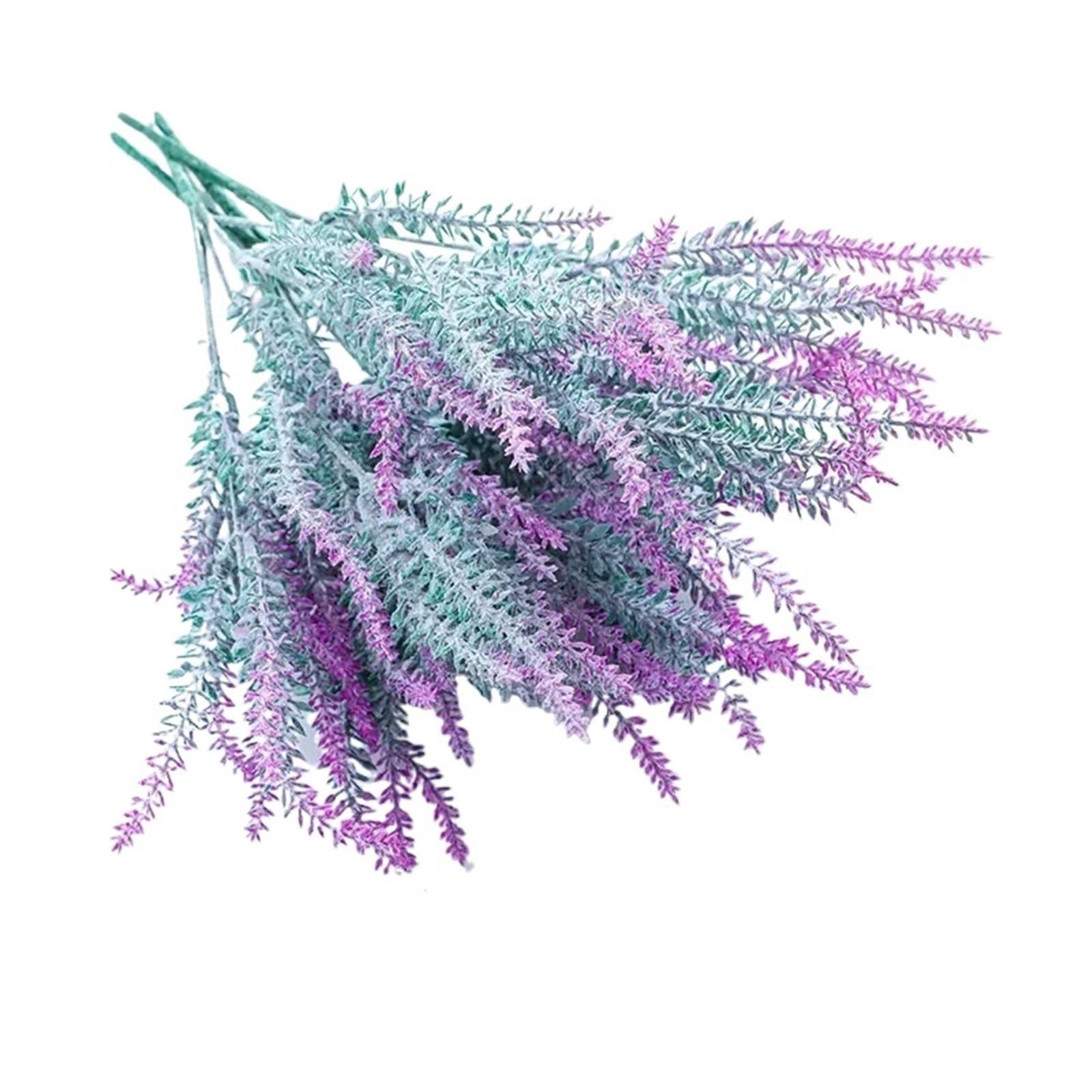 Dcrxz Artificial Flowers 20pcs Purple Artificial Lavender Flowers Bouquet Artificial Plant For Home Outdoor Garden Wedding Office Table Decoration(Red Lotus)