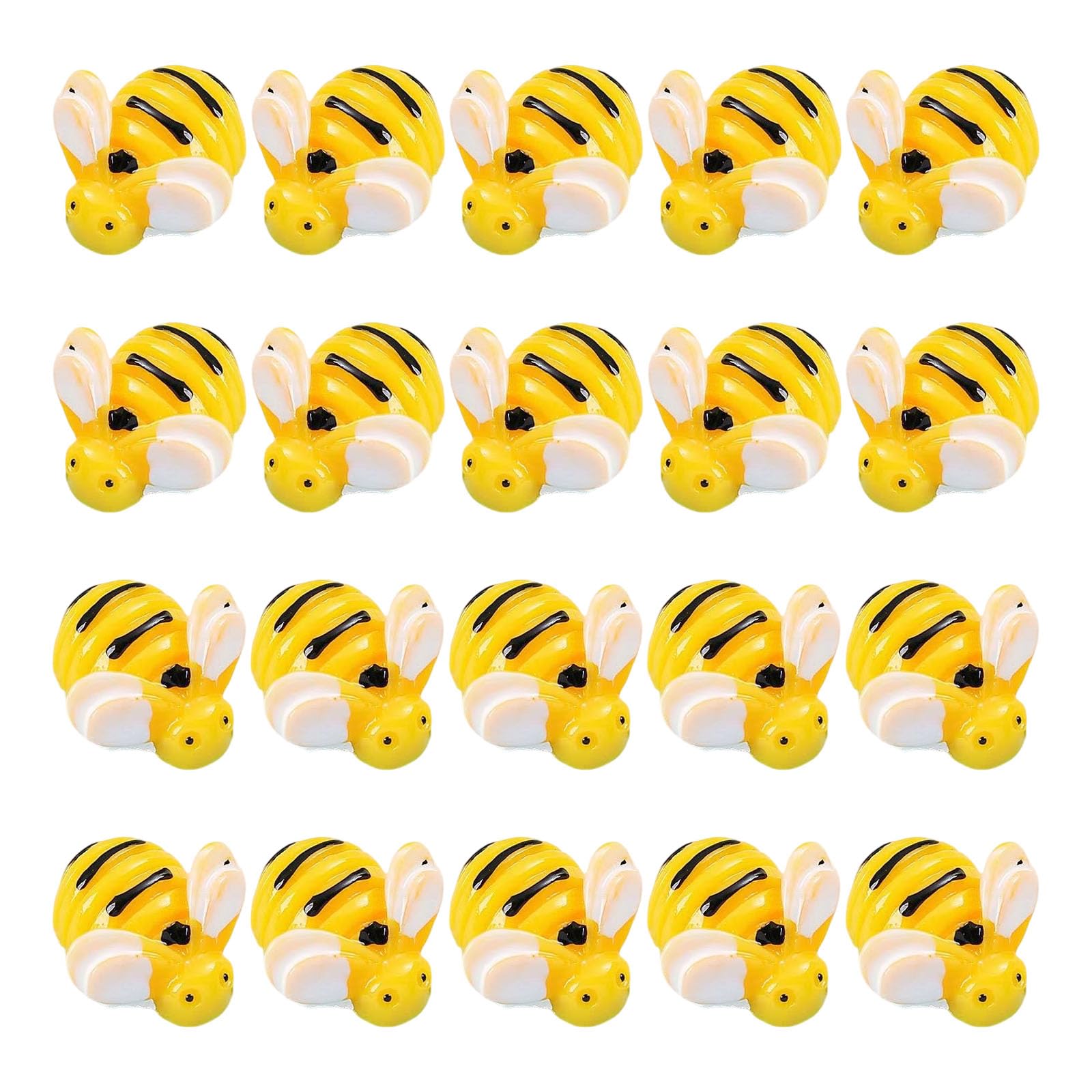 Elnwnnkc Of 20 Strong Miniature Bees Decorations Sticker for Refrigerator Whiteboards Metal Surfaces Ornaments Resins Refrigerator Magnets
