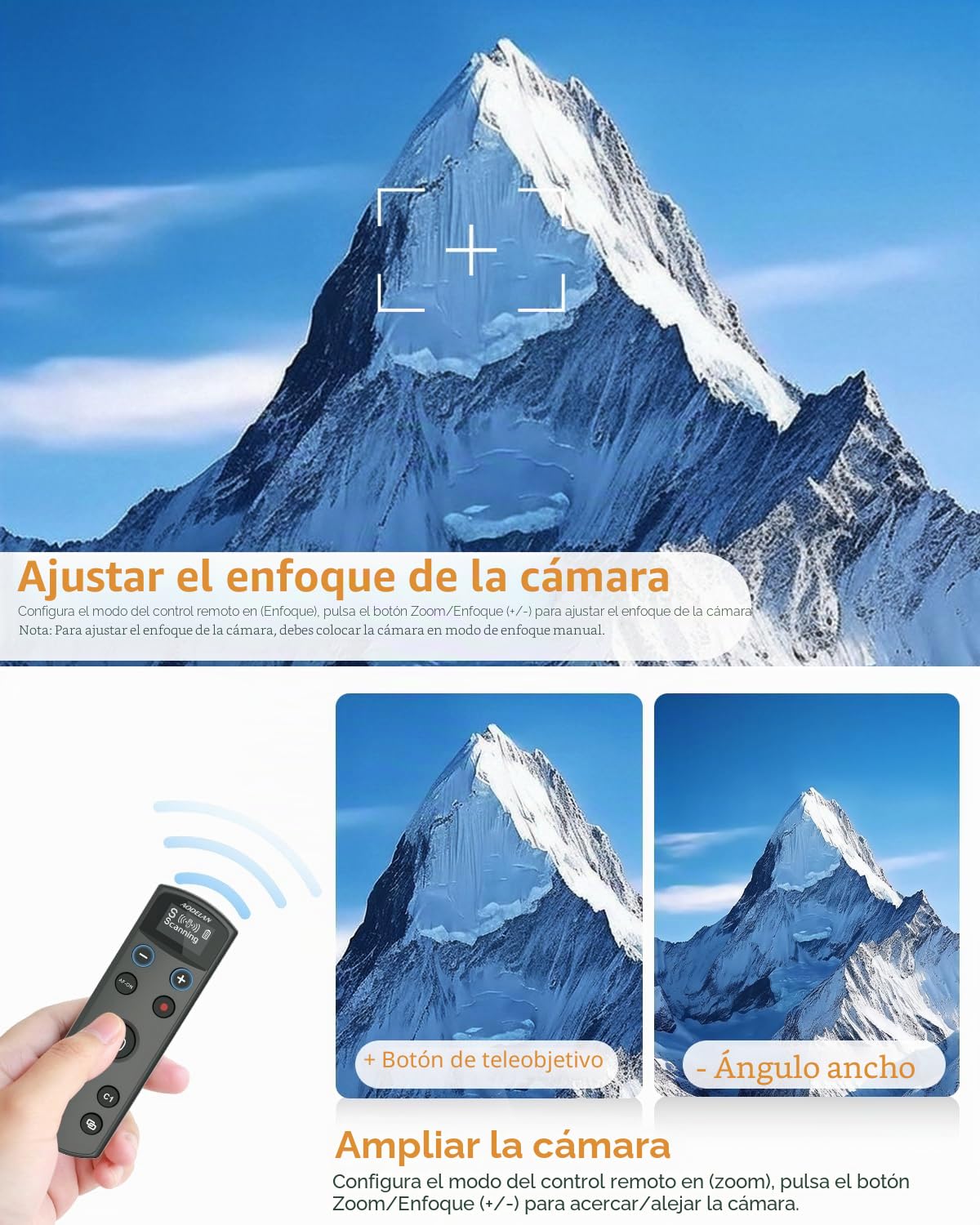 Mando a distancia inalámbrico para cámara Sony Aodelan con pantalla OLED para ZV-E10, FX3, a6100, a6400, a6600, a7 III, a7R III, DSC-RX100 VII, ZV-1 (sustituye a Sony RMT-P1BT