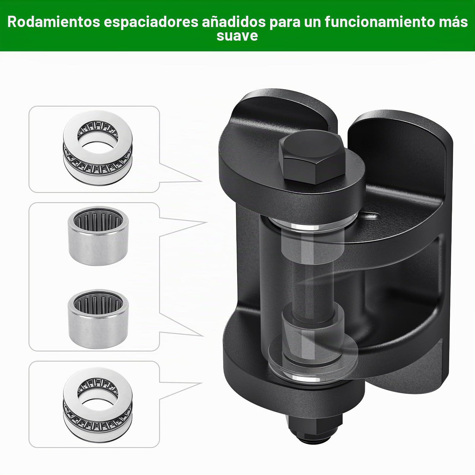 Insaga Bisagras de puerta resistentes de acero al carbono de 6 mm para instalación de soldadura, placa base soldada de doble cara, rodamientos espaciadores integrados, tornillos antisueltos para