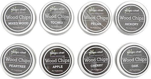 Miniatura 8 de Paquete de 8 infusores sm0ke de virutas de madera, aserrín de madera natural para ahumador, astillas de madera para ahumar, ahumar aserrín de pino