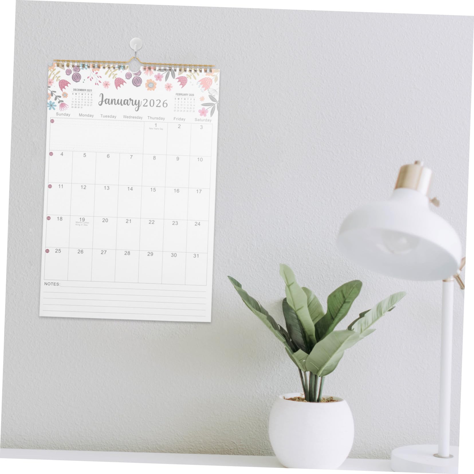 2026 Kalender, 2-teiliger Tischkalender, Monatskalender, Spiralbindung, akademischer Jahresplaner mit Drahtbindung, Klappdesign für Büro, Zuhause, Schule, glattes Papier für einfac