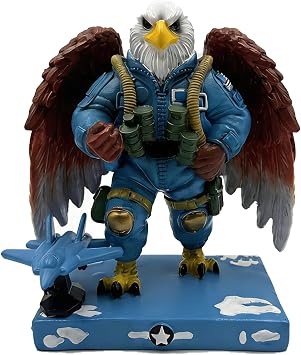 MILRCH American Eagle 250th Anniversary Figure, Military Eagle Figurine Resin Statue, Patriotic Independence Decor Collectible, Bald Eagle Soldier Model for Home Office Desk Style C