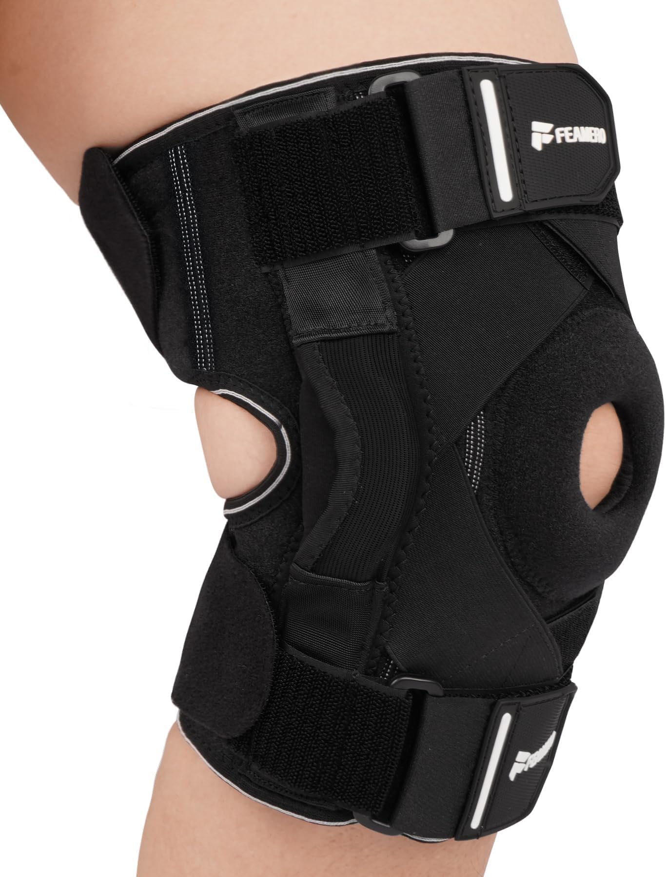 - Plus Size Knee Brace for Knee Pain, with Hinges & Cross Compression Straps for Meniscus Tear, Arthritis, Joint Support Adjustable for Men & Women, Obese People (5XL/6XL)