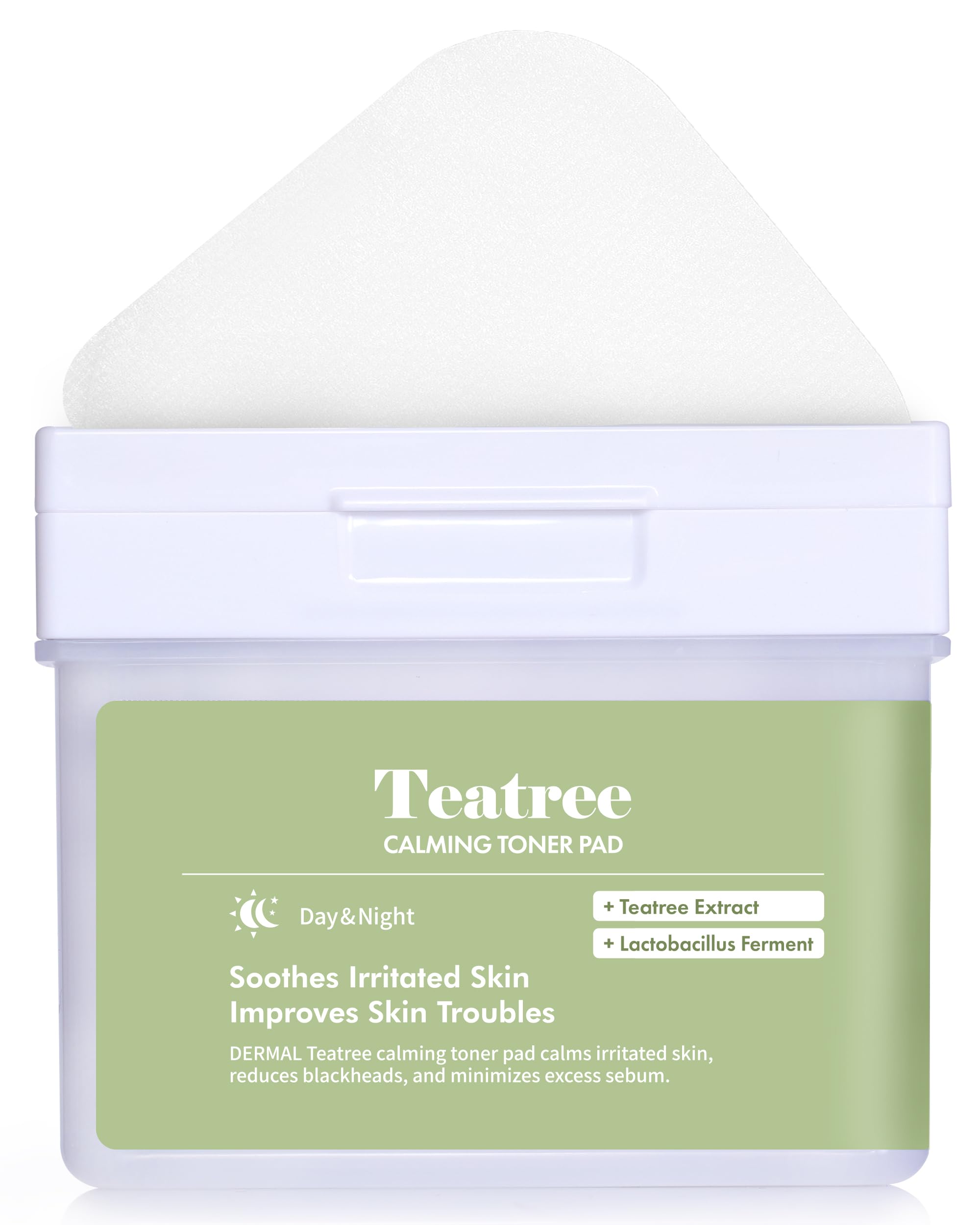 DERMAL Tea Tree Toner Pads 120ct, Triple Tea Tree Zinc PCA with Tweezers