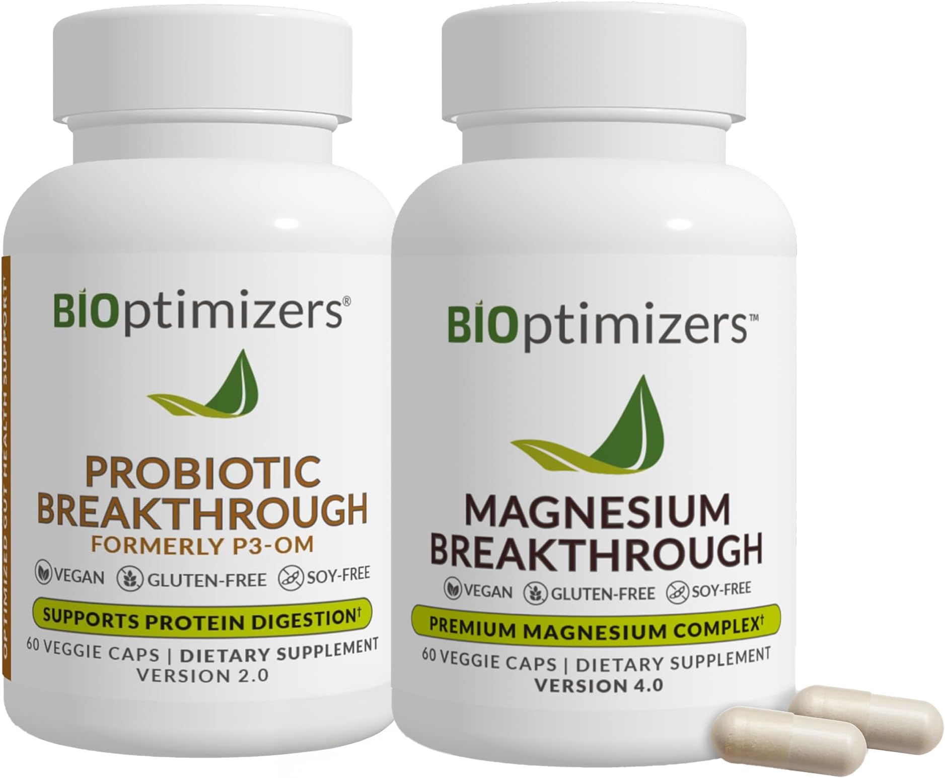 P3-OM (60 Capsules) and Magnesium Breakthrough 4.0 (60 Capsules) Supplement Bundle