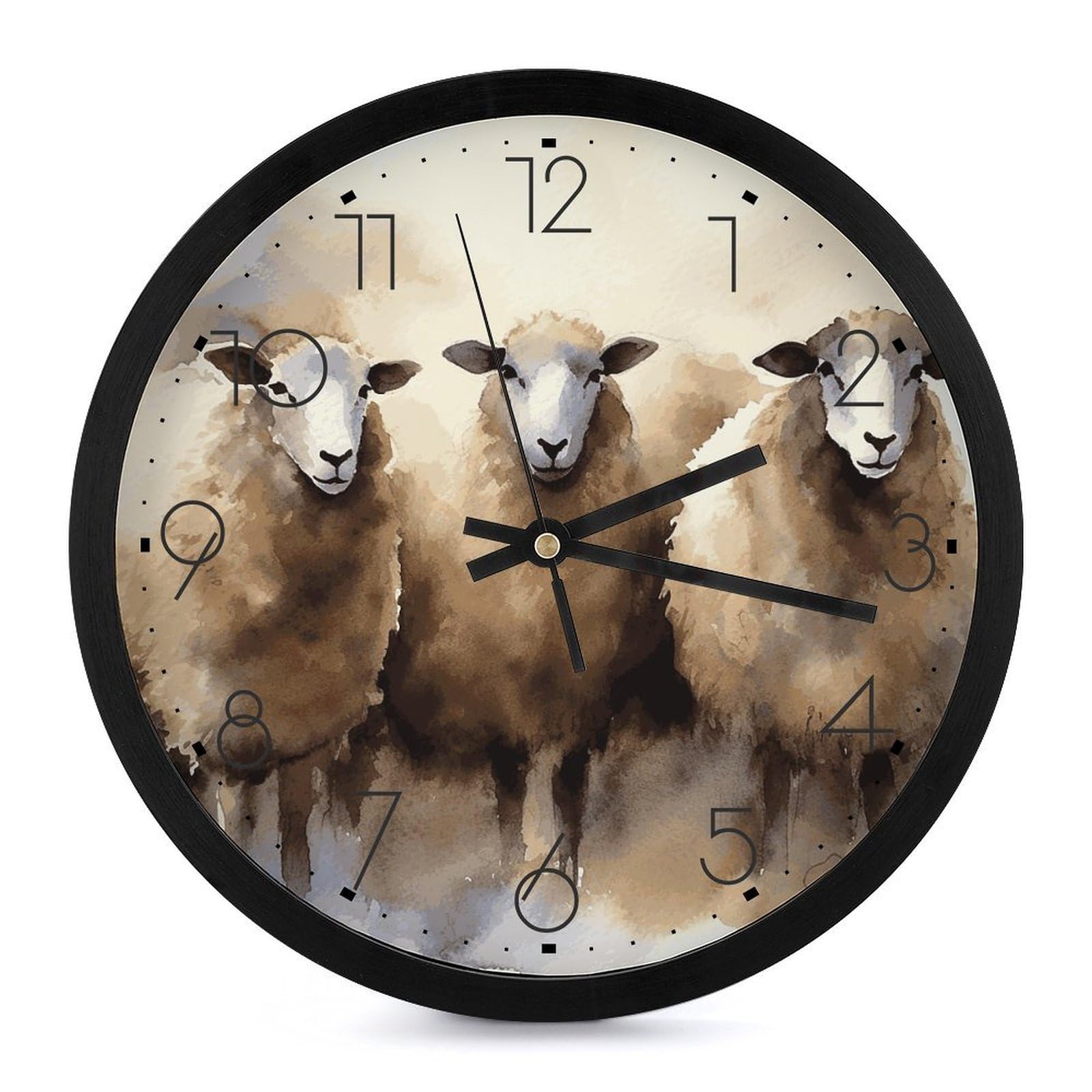 Horloge murale ronde anti-bruit pour une concentration totale au bureau