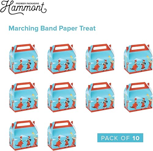 Miniatura 8 de Hammont Cajas de papel  (10 unidades)  Cajas de galletas para regalos de fiesta, bonitos diseños, perfectas para fiestas y celebraciones, 6.25 x