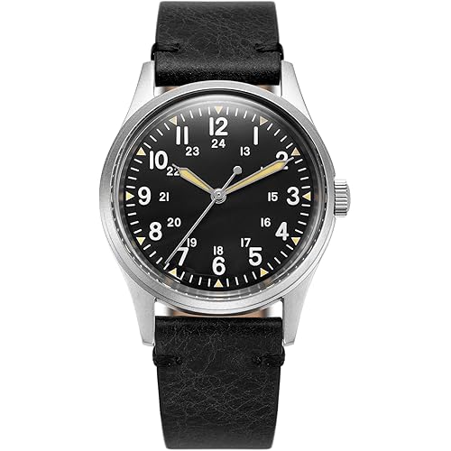 𝗣𝗥𝗔𝗘𝗦𝗜𝗗𝗨𝗦 | 𝗔-𝟭𝟭 𝗝𝘂𝗻𝗴𝗹𝗲 𝗙𝗶𝗲𝗹𝗱 - Watches for Men, Men's Wrist Watches - Field, Military - Case 34mm, Assembled in The USA | Classic Gift