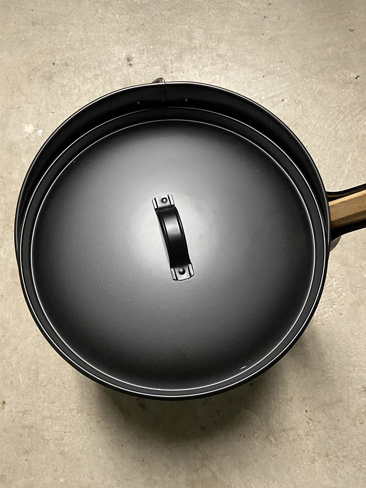 Noxvoya Metal Ash Bucket with Lid and Shovel, Brush, Black HeavyDuty, Modern Coal