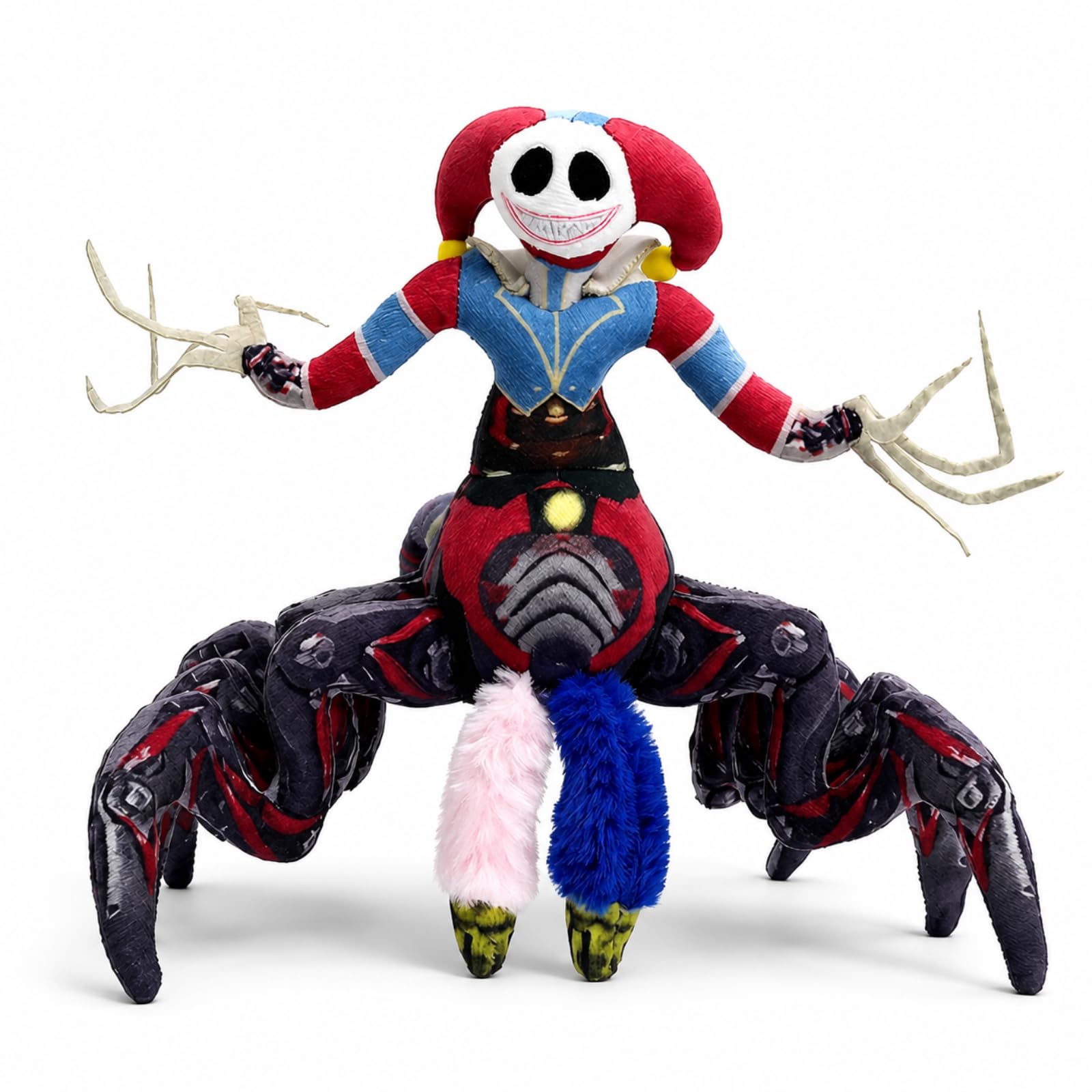 JRCOVEZY Spider Clown Plush Toy, Creepy Horror Stuffed Doll, Scary Monster Plushie, Short Plush with PP Cotton, 28cm Collectible Creepy Gift & Horror Fans