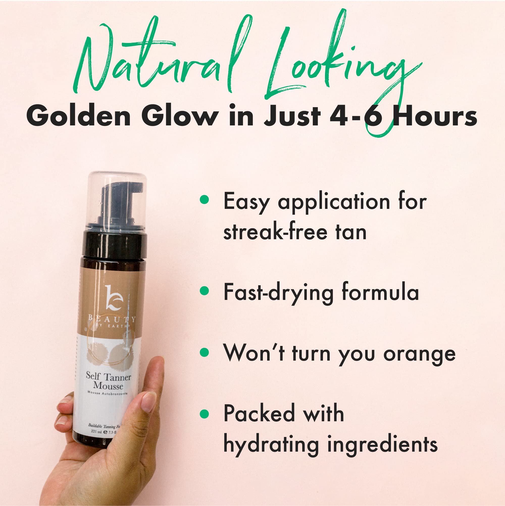 Buy Beauty by Earth Self Tanner Mousse Medium to Dark Fake Tan