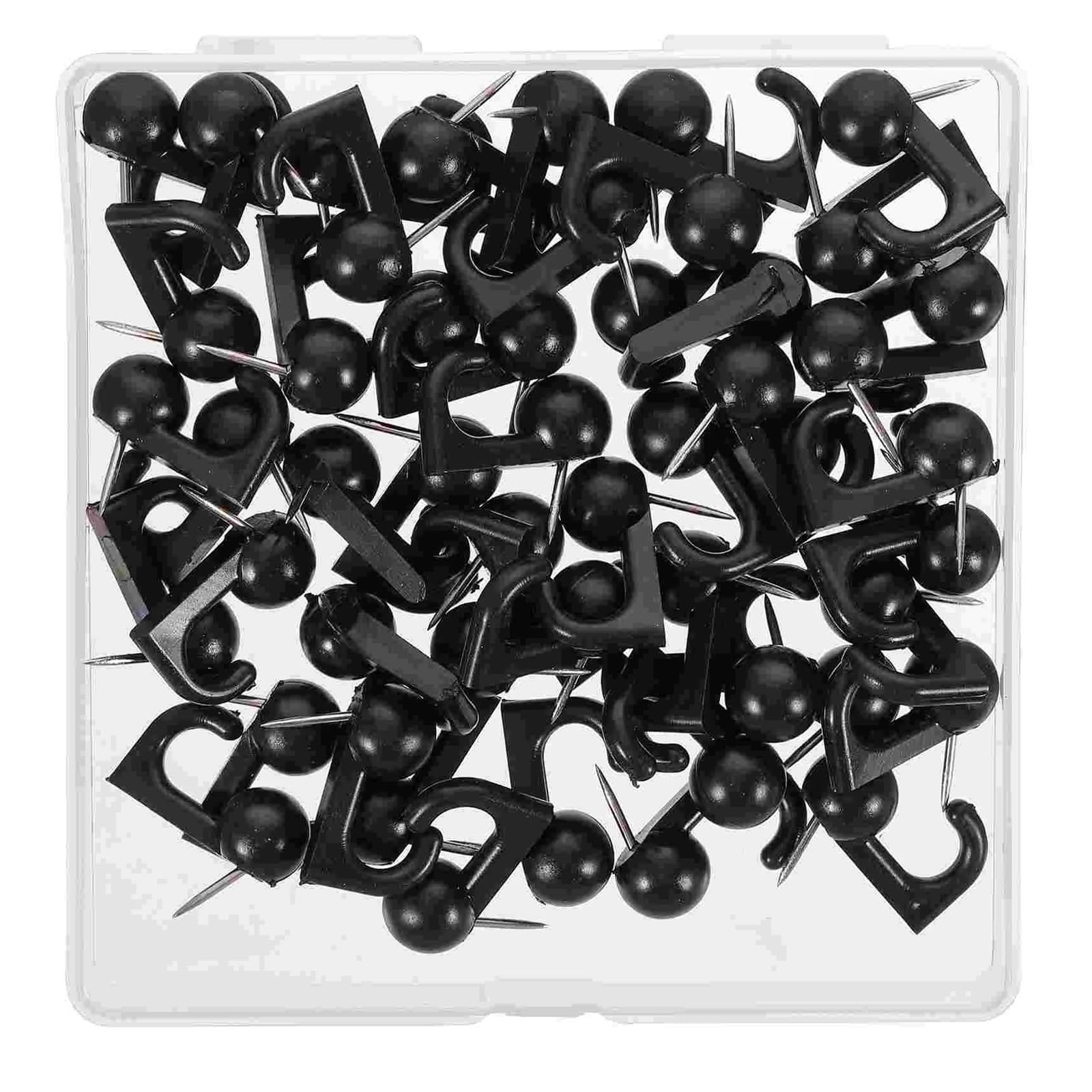 Cute Push Pins 150Pcs Thumb Hook up Corkboard Picture Hooks for Hanging Steel Nail Push Pins Tacks(Black)