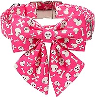 Vista 73 de Maca Bates Fall Maple Leaf Dog Collar with Sailor Bow Tie for Extra Small Girl,Boy,Autumn Foliage Puppy Collars with Bowtie Breakaway Adjustable
