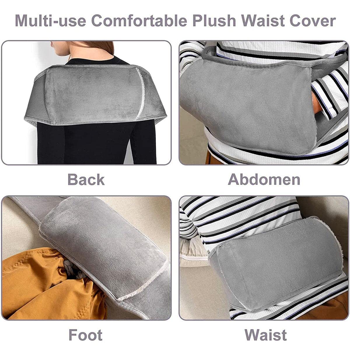 Borsa dell'Acqua Calda da 1000 ml con Coperchio in Vita Borsa per Acqua Calda Portatile Riutilizzabile Sollievo dal Dolore Scaldino Invernale per Addome Spalla-D,Australia