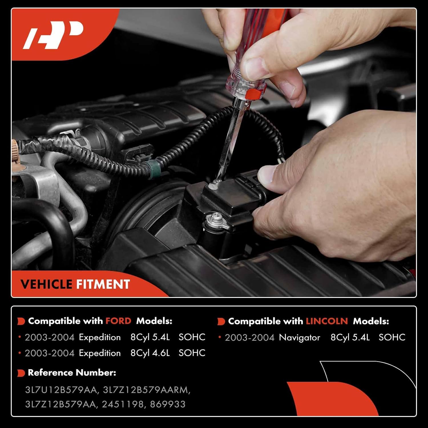 A-Premium Mass Air Flow Sensor Meter Assembly Compatible with Ford Expedition 2003-2004 & Lincoln Navigator 2003-2004, Replace# 3L7U12B579AA, 3L7Z12B579AA