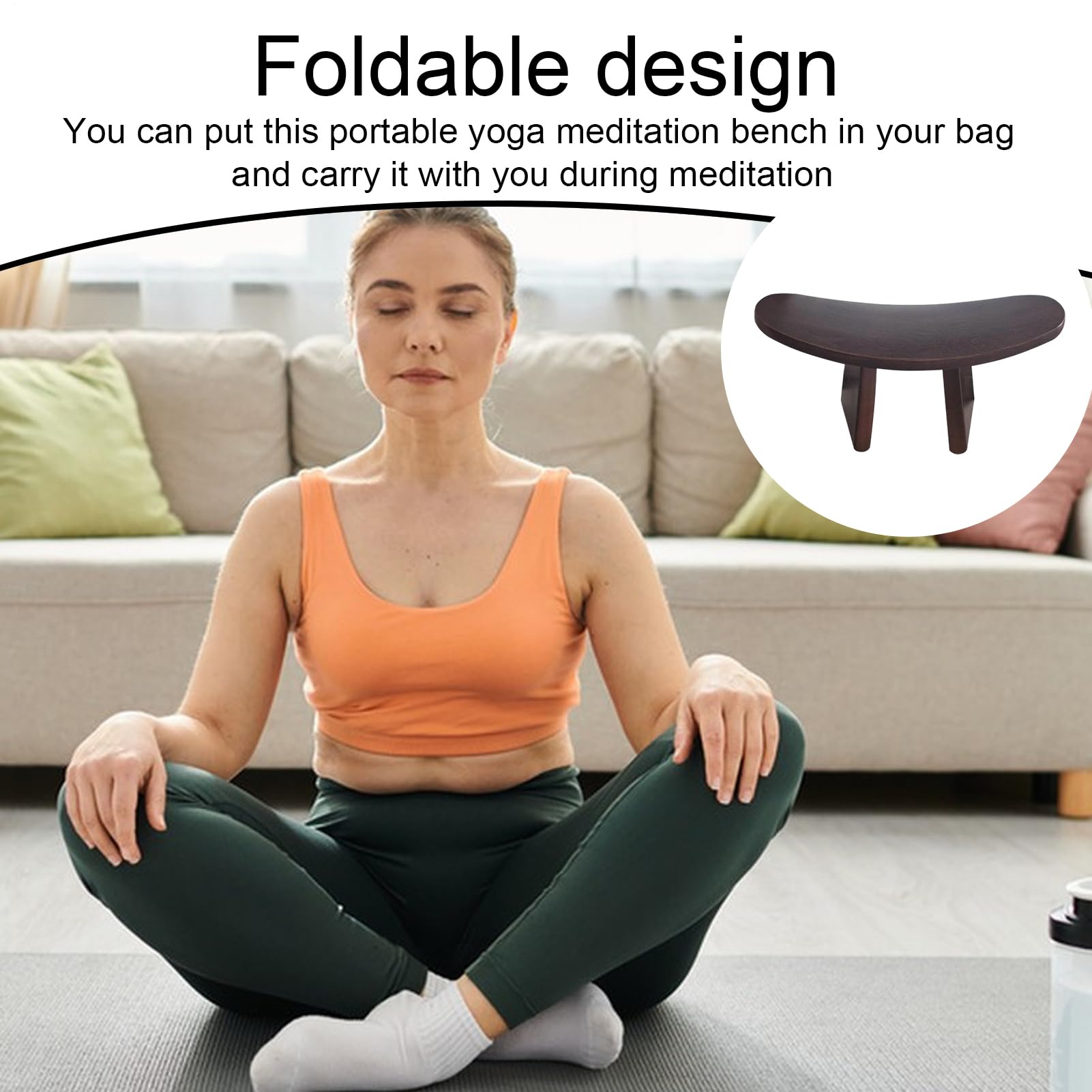 Générique Panca da Yoga Seduta Confortevole Pieghevole in Legno
