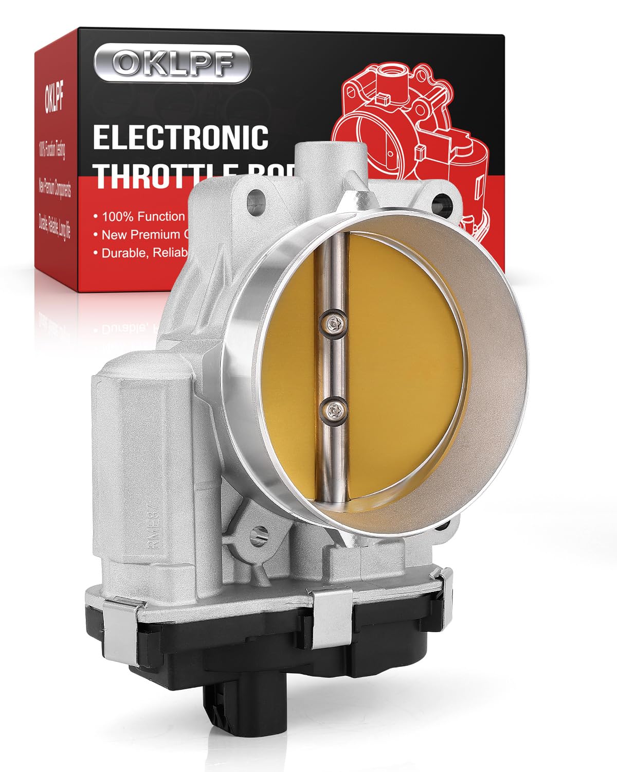 Photo 1 of OKLPF Throttle Body Compatible with 09-15 Chevy, Cadillac, GMC, Saab, Hummer-Silverado, Express, Suburban, Tahoe, Sierra, Yukon, 4.8/5.3/6.0/6.2L Throttle Body Replace#12629992