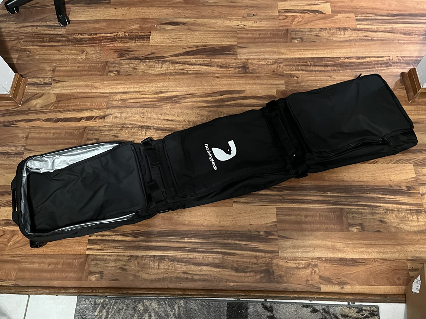 25/mo Finance DASHINGNOAH Rolling Double Ski Bag,Snowboard Bag with