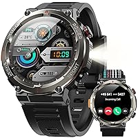 Yxtel Smartwatch Uomo Militare,Orologio Fitness con Chiamate Bluetooth,1.45" Militari