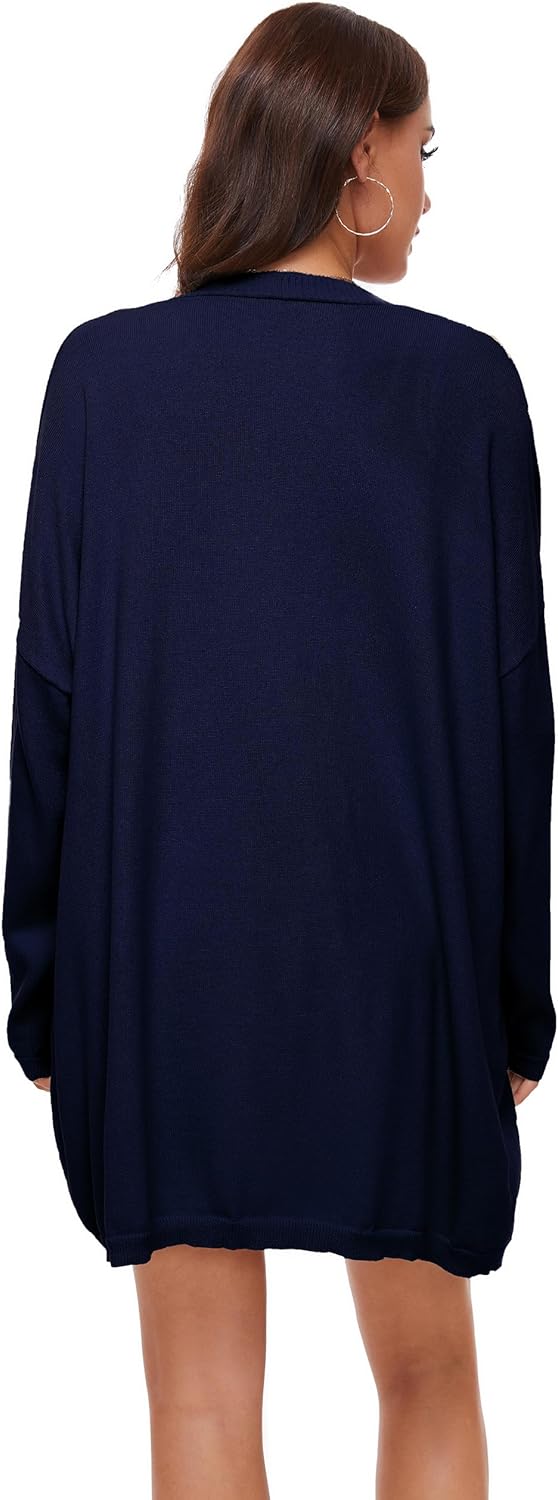 Women's 100% Cotton Lightweight Open Front Cardigans with Pockets Oversized Knit Casual Sweaters Outwear - Image 4