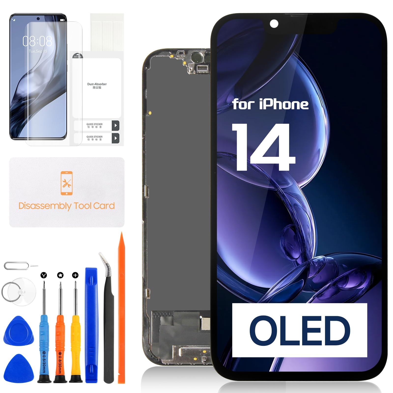 OLED morbido per iPhone 14 schermo sostituzione 6,1 pollici Assemblea di