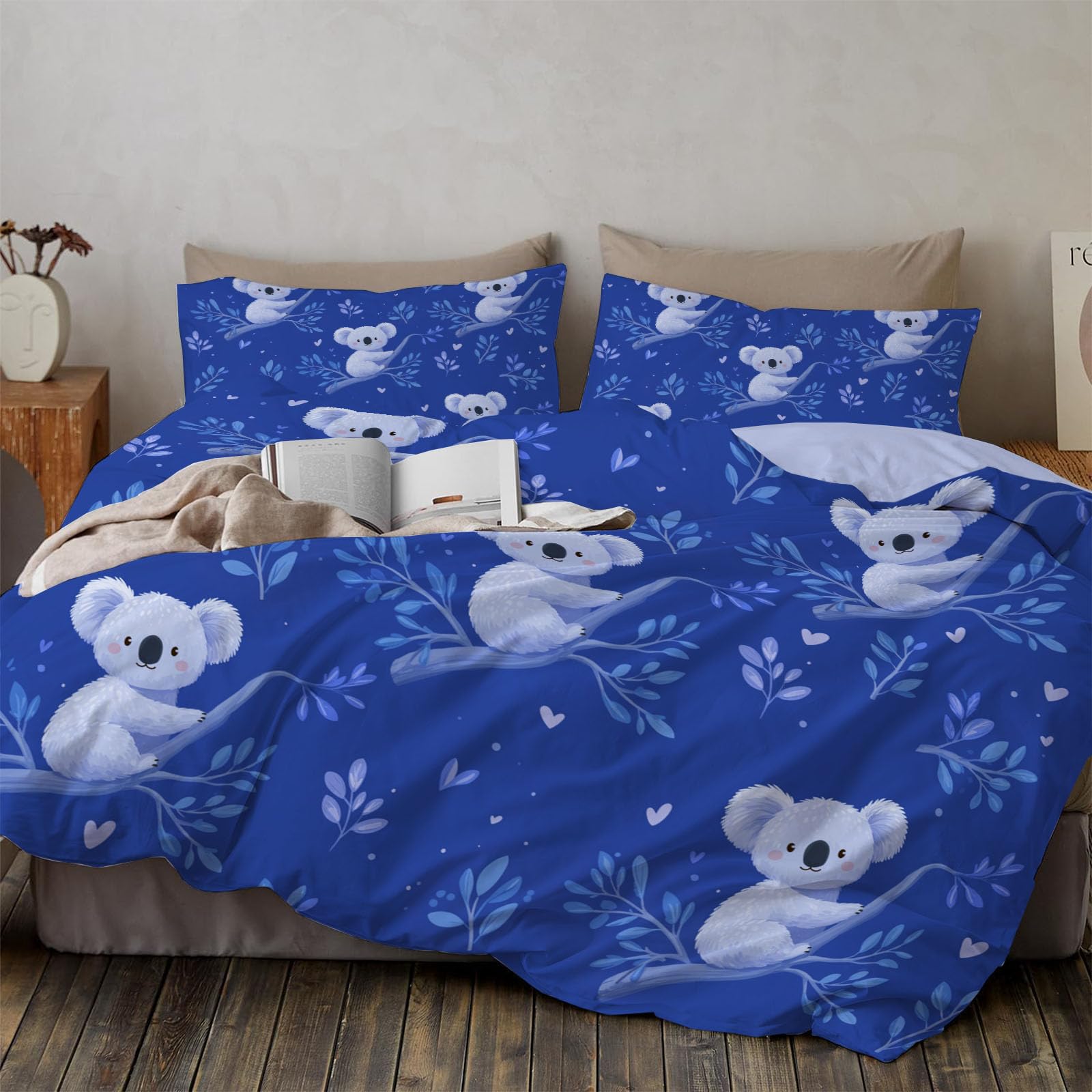 Housse de couette 240x260 koala hypoallergique protégeant la peau