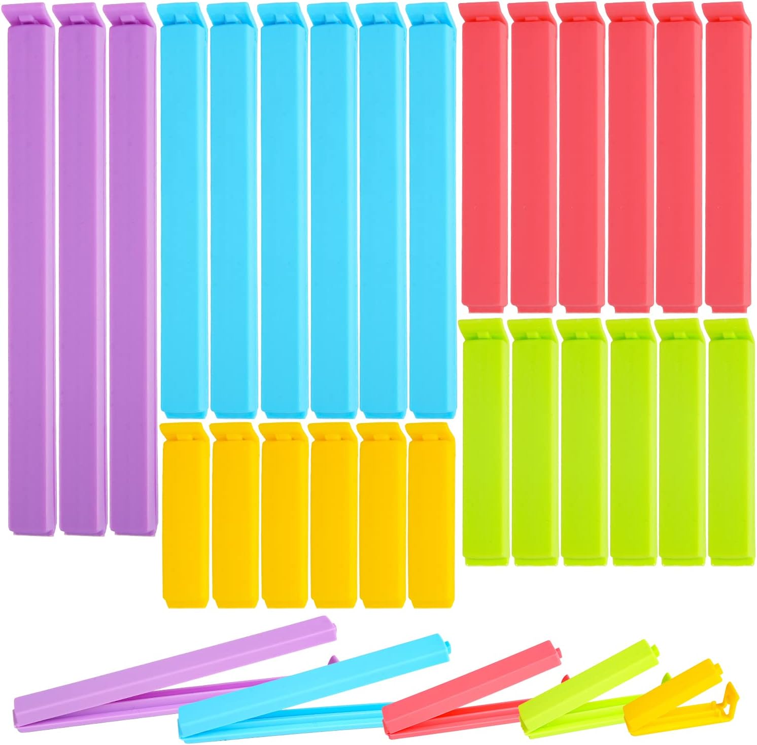 VEYLIN 27 Pieces Bag Clips for Food Storage Clips in 5 Sizes, Assorted