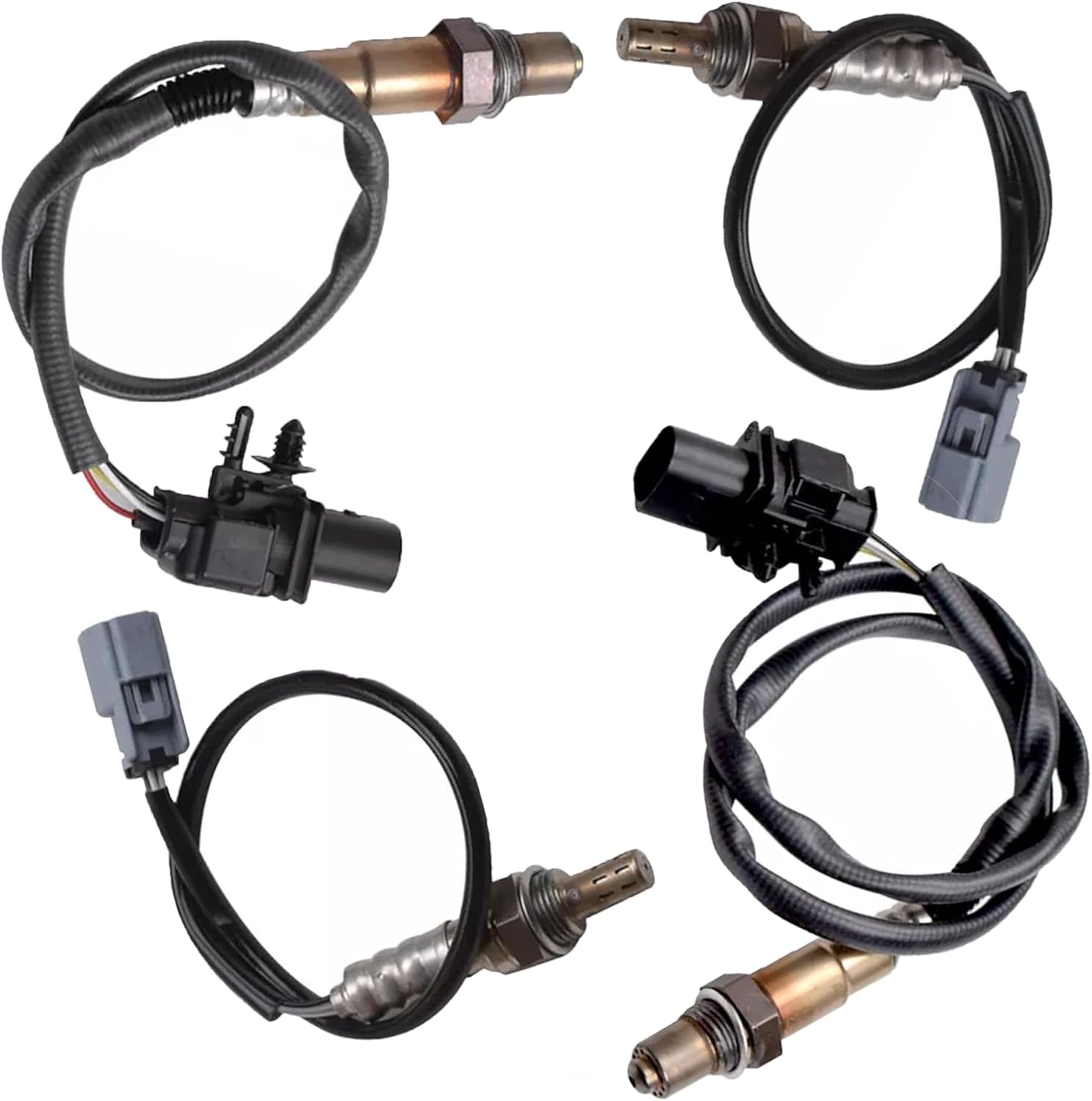 4PCS Oxygen Sensor Compatible with 5.0L 6.2L V8 Ford F150 F-150 2011-2014 Upstream & Downstream O2 Sensor Replace 234-5113 234-5076 234-4494