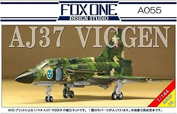 Amazon | フォックスワンデザイン 1/144 サーブ AJ37 ビゲン レジン